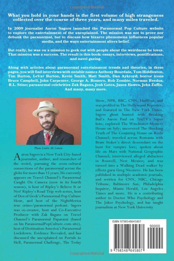 Paranormal Pop Culture Book by Aaron Sagers (Signed)