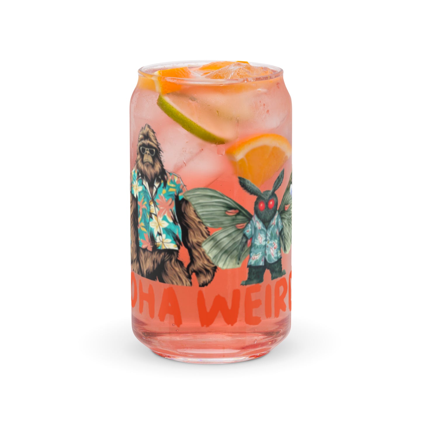 Aloha Weirdos Can-shaped glass