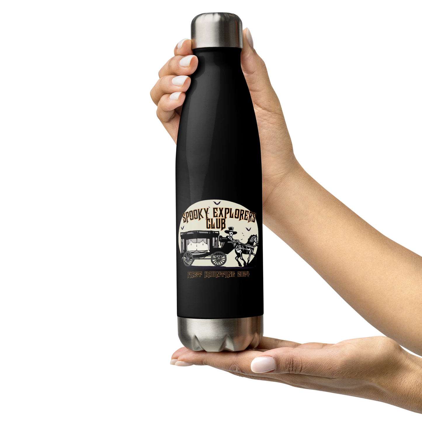 Spooky Explorers Club First Haunting Stainless steel water bottle