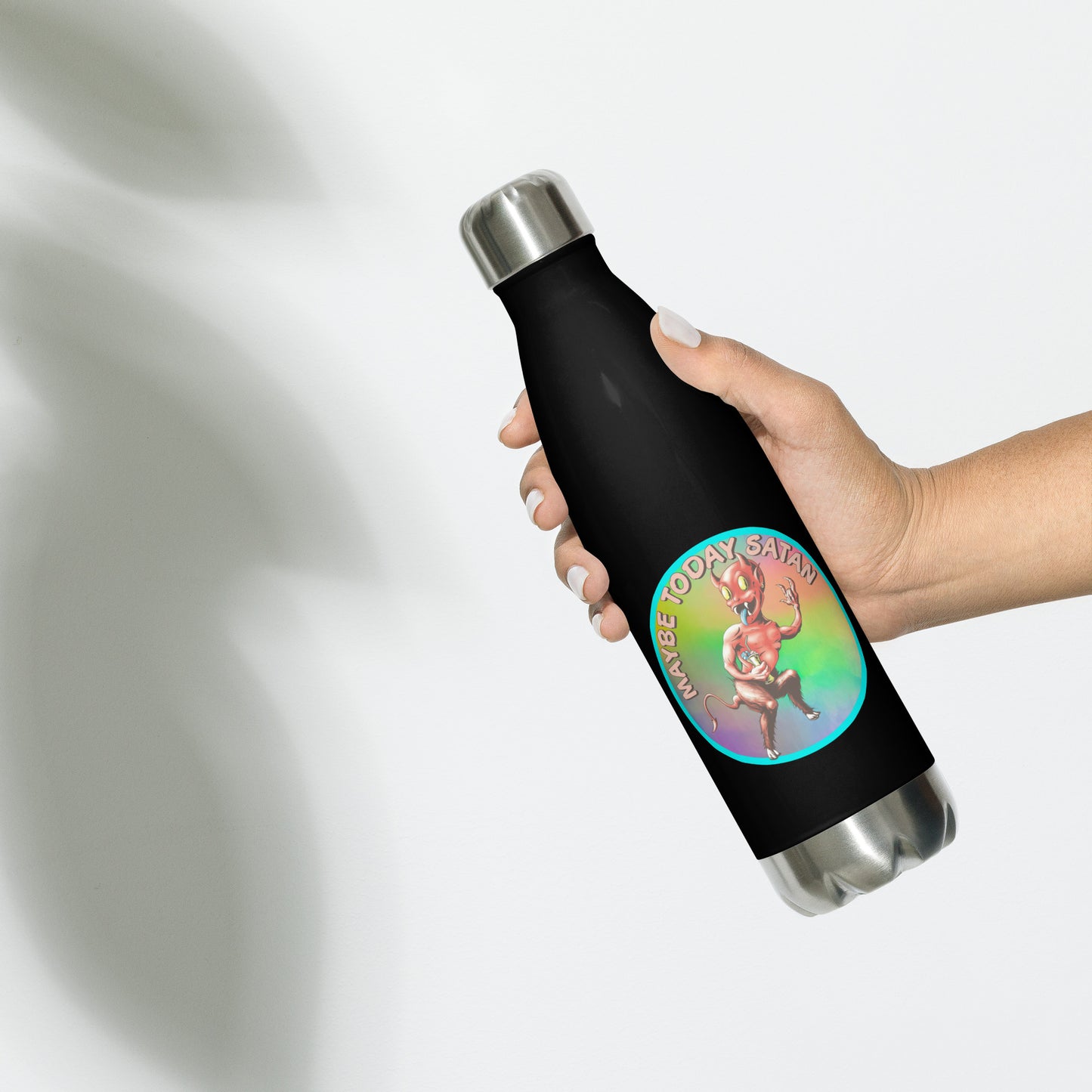 Maybe Today Satan Stainless Steel Water Bottle