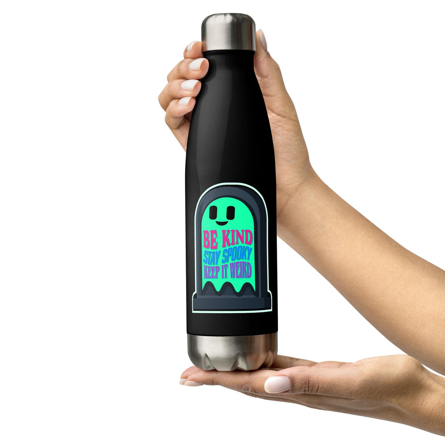 Be Kind Stay Spooky Keep It Weird Stainless Steel Water Bottle