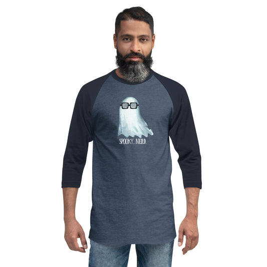 Spooky Nerd 3/4 sleeve raglan shirt