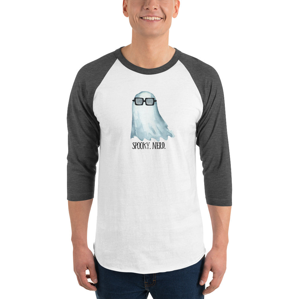 Spooky Nerd 3/4 sleeve raglan shirt