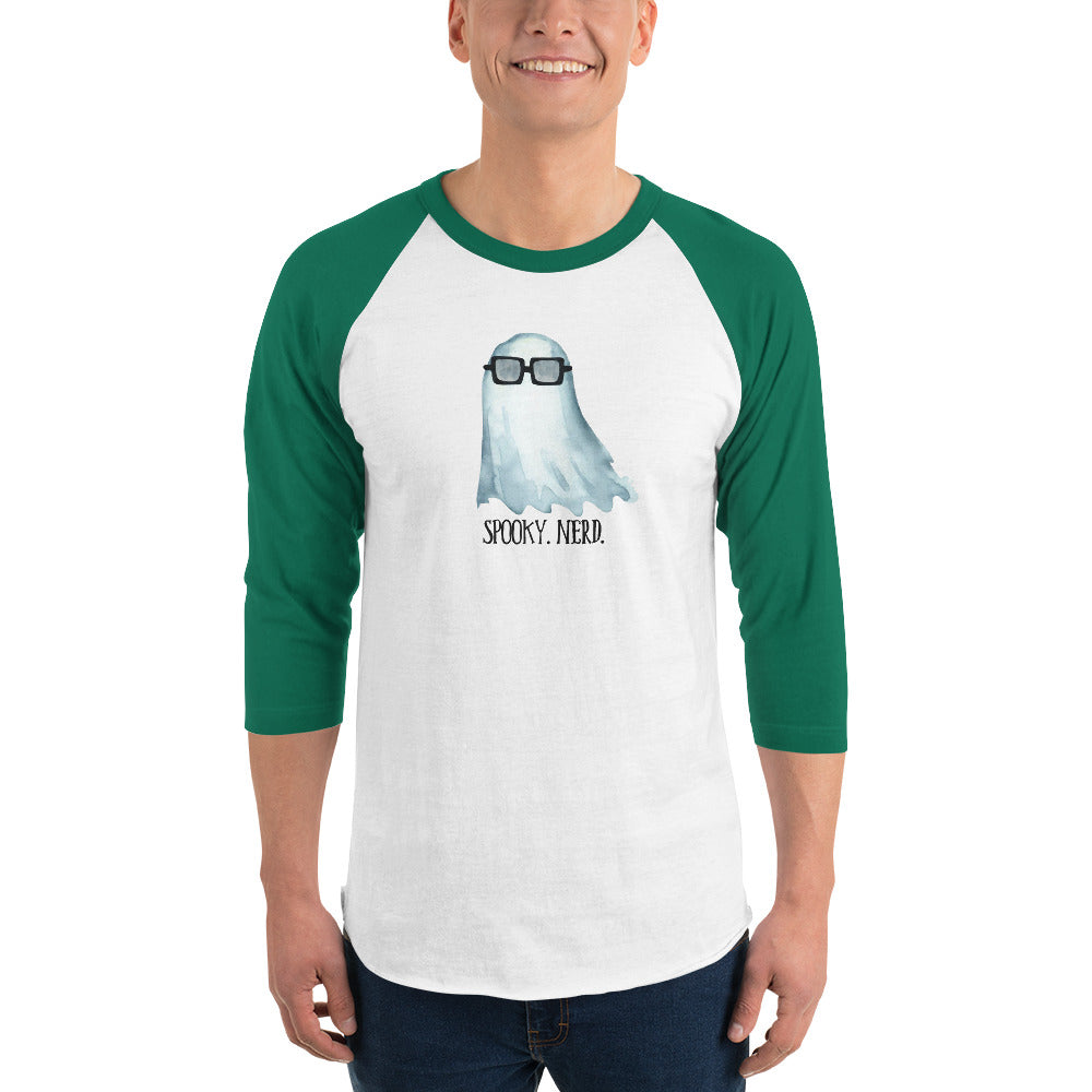 Spooky Nerd 3/4 sleeve raglan shirt