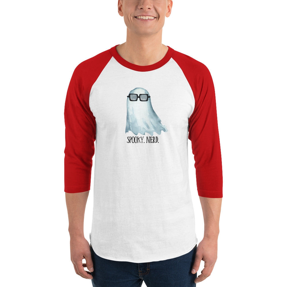 Spooky Nerd 3/4 sleeve raglan shirt