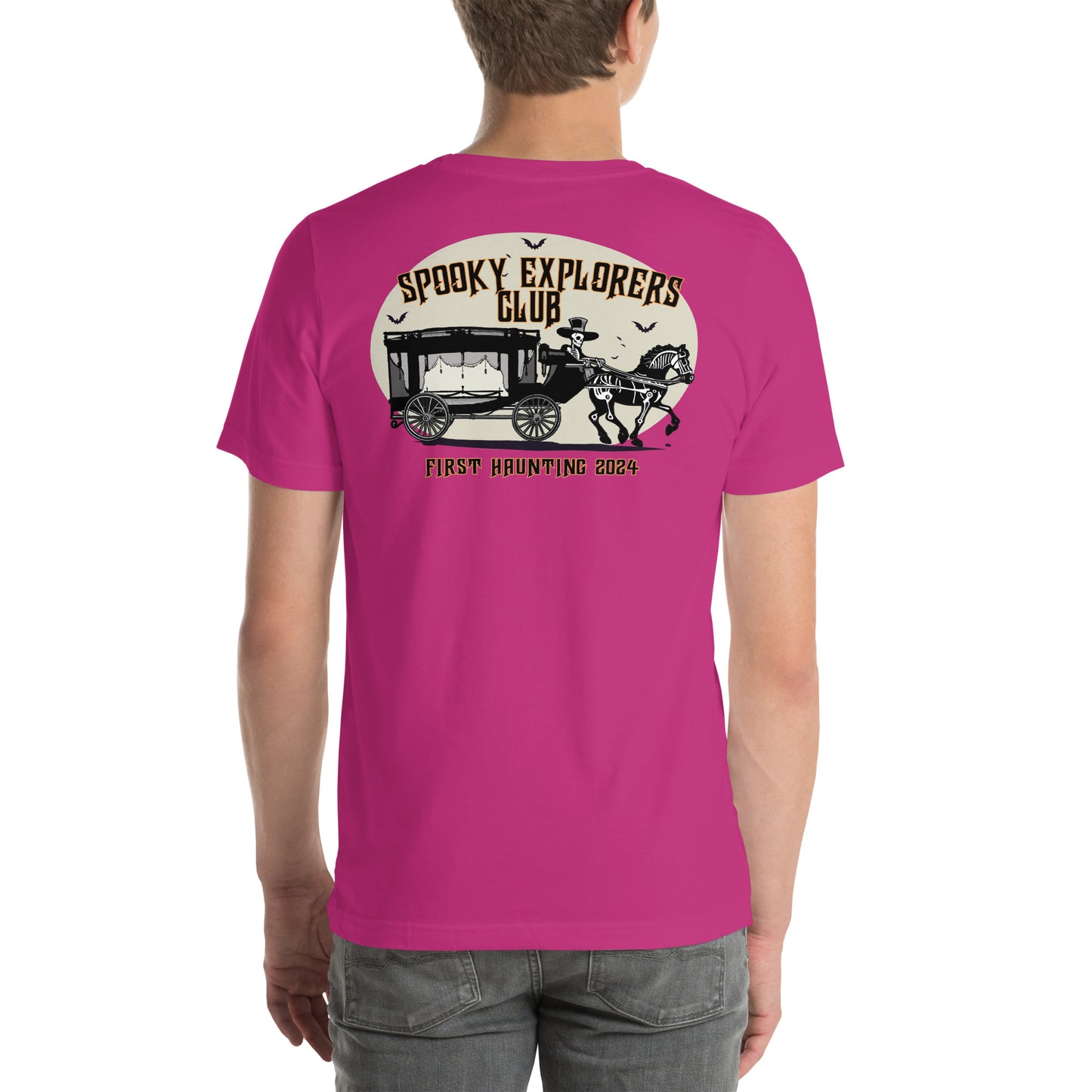 Spooky Explorers Club First Haunting Unisex T-shirt