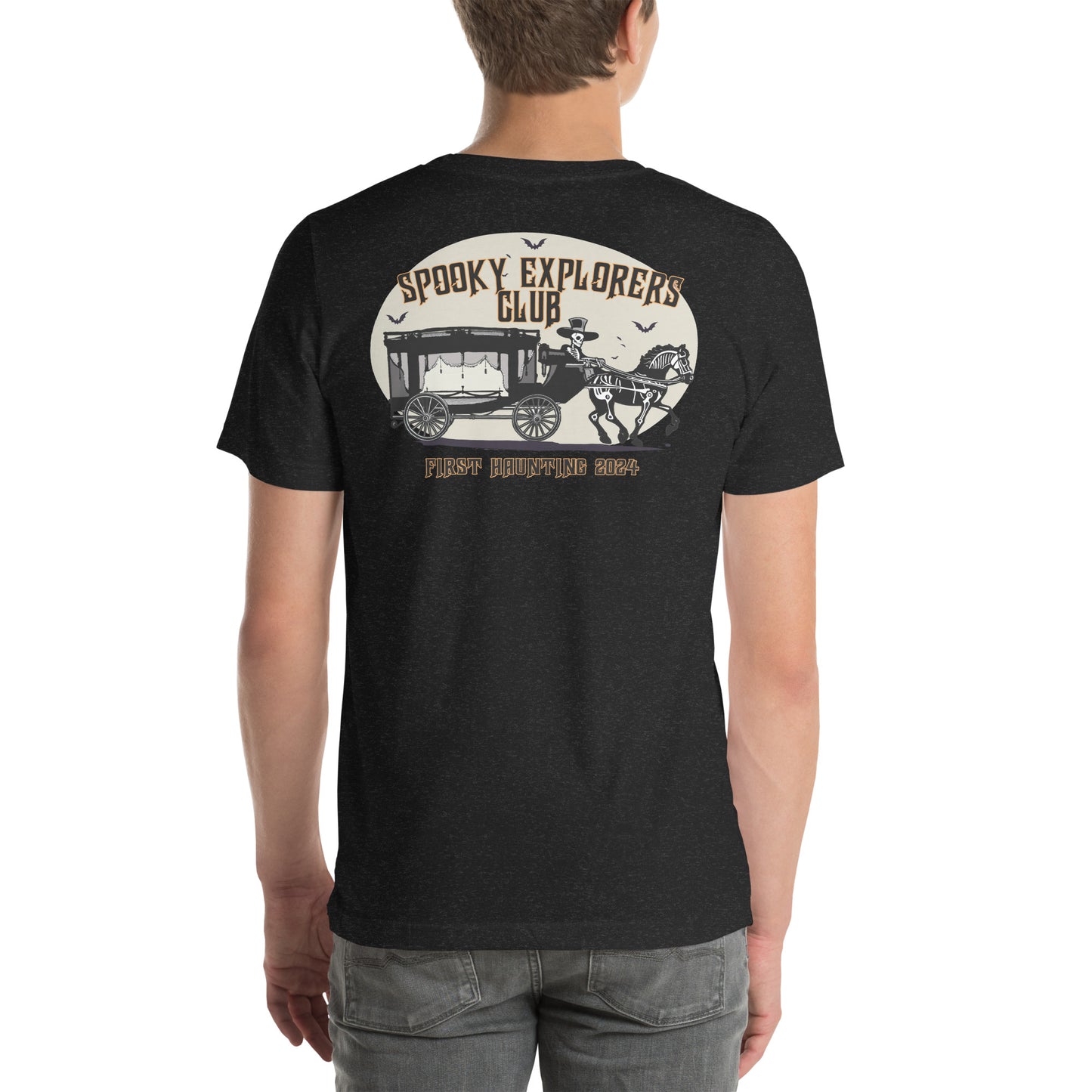 Spooky Explorers Club First Haunting Unisex T-shirt