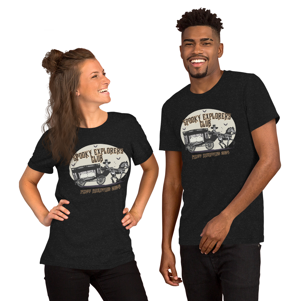 Spooky Explorers Club First Haunting Unisex t-shirt