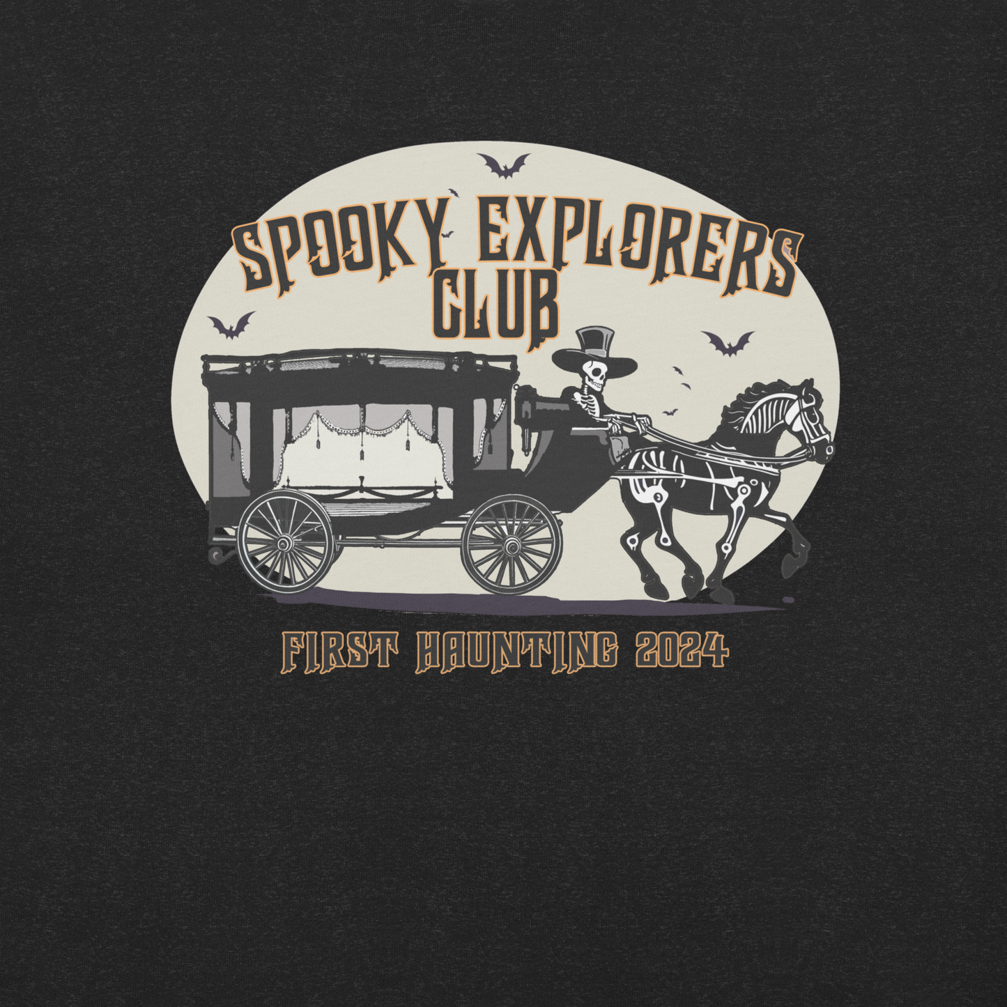 Spooky Explorers Club First Haunting Unisex t-shirt