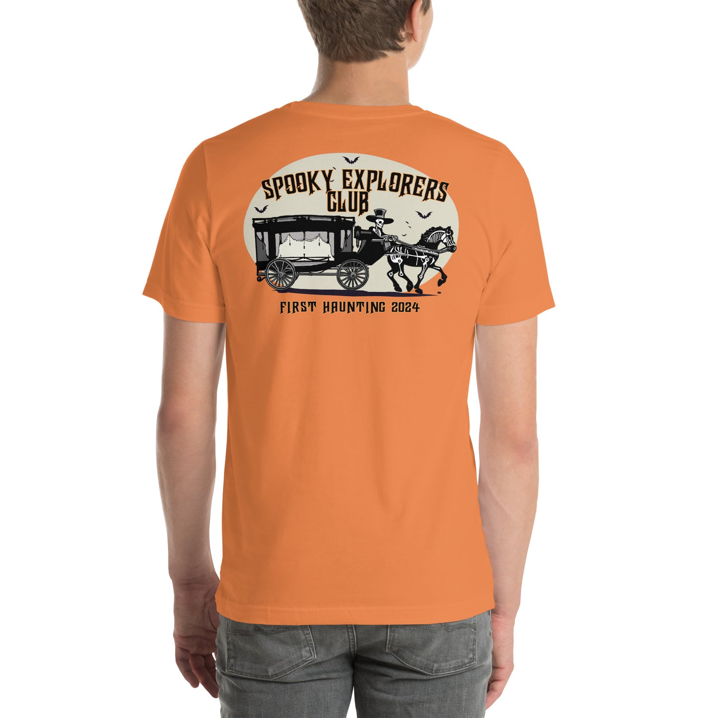 Spooky Explorers Club First Haunting Unisex T-shirt