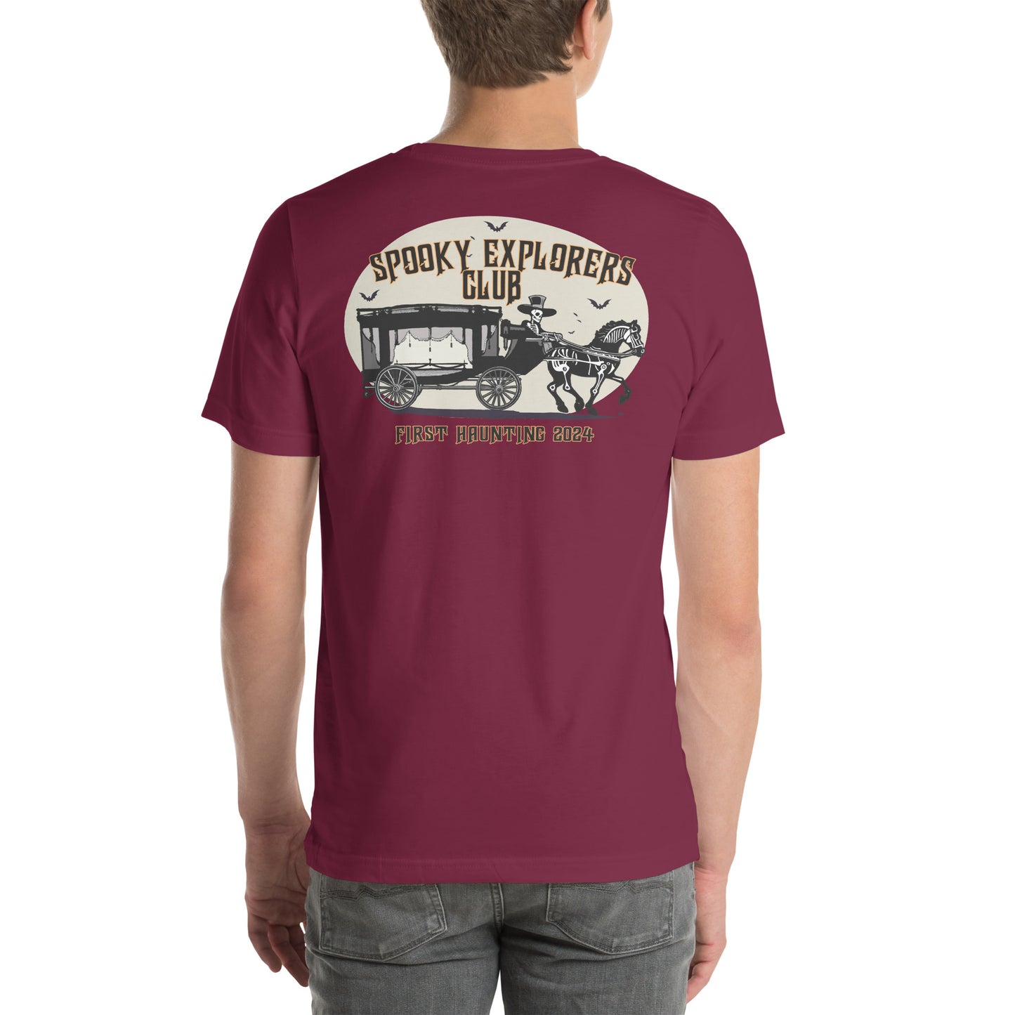 Spooky Explorers Club First Haunting Unisex T-shirt