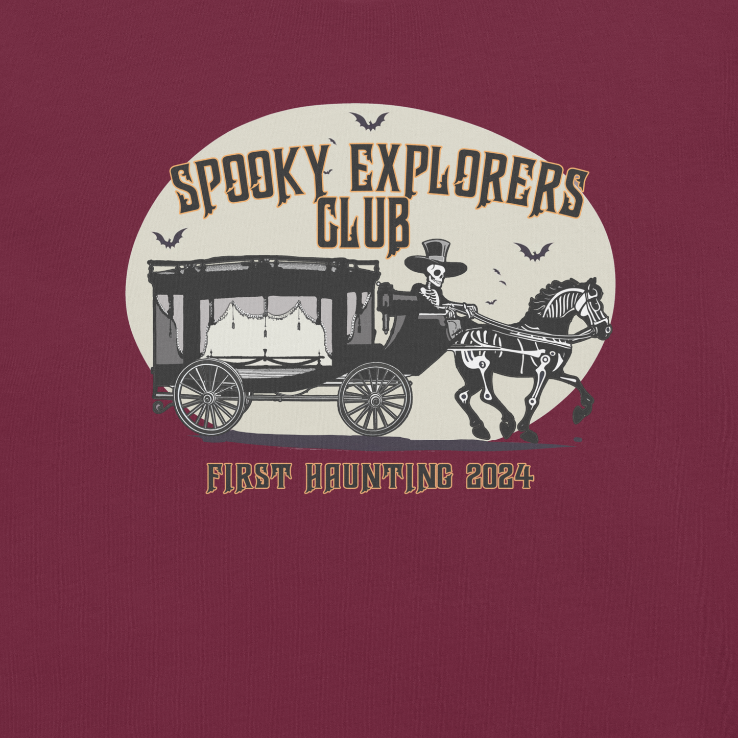 Spooky Explorers Club First Haunting Unisex t-shirt