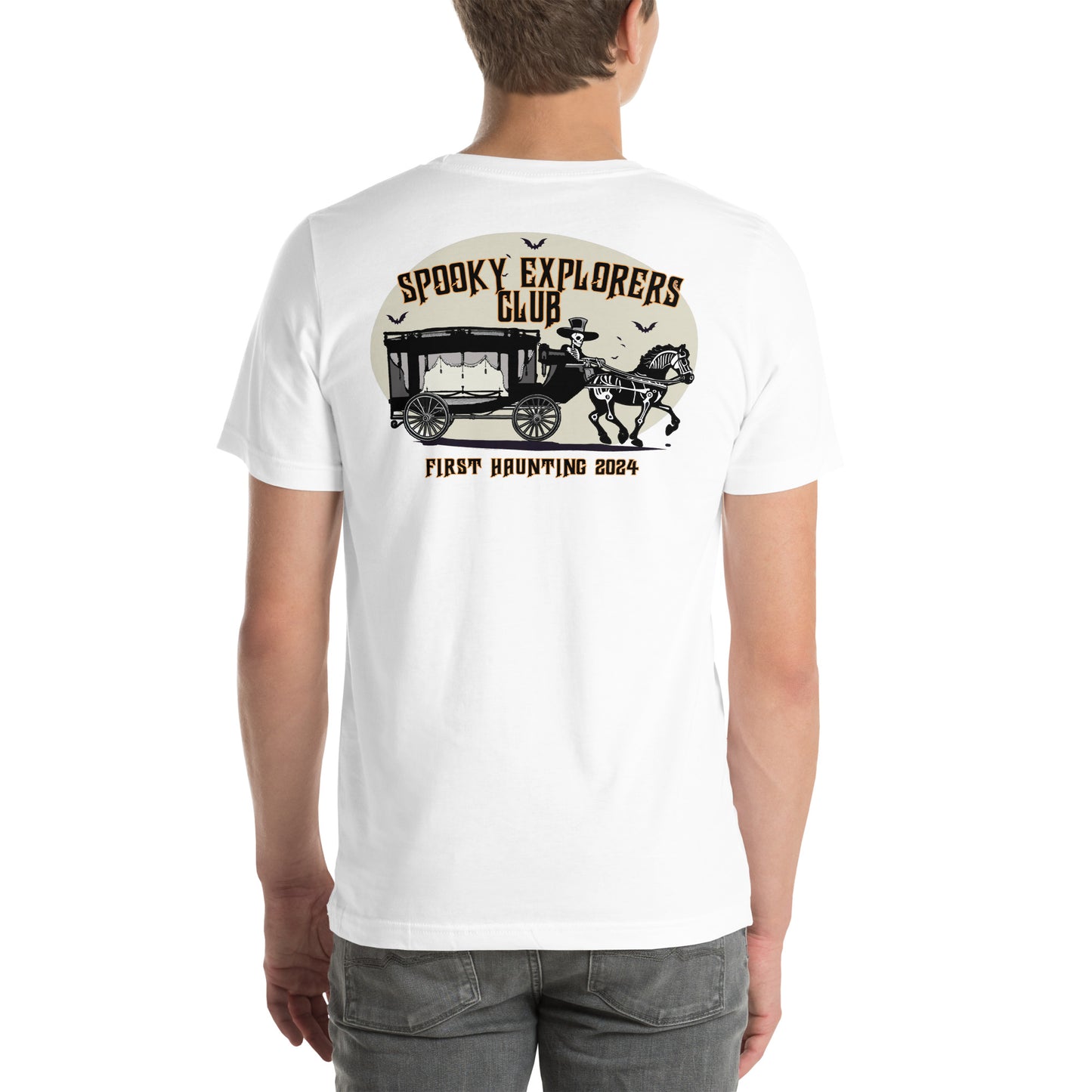 Spooky Explorers Club First Haunting Unisex T-shirt