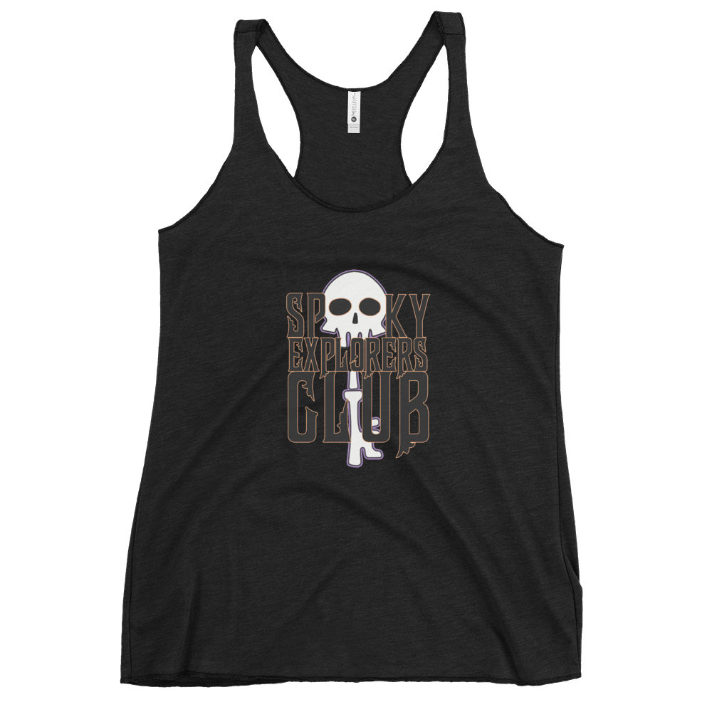 Spooky Explorers Club Logo Women's Racerback Tank