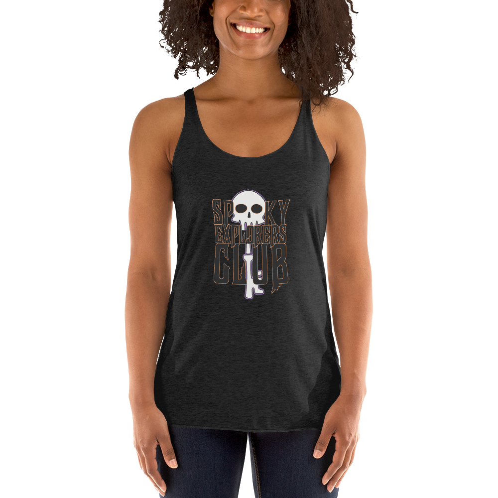 Spooky Explorers Club Logo Women's Racerback Tank