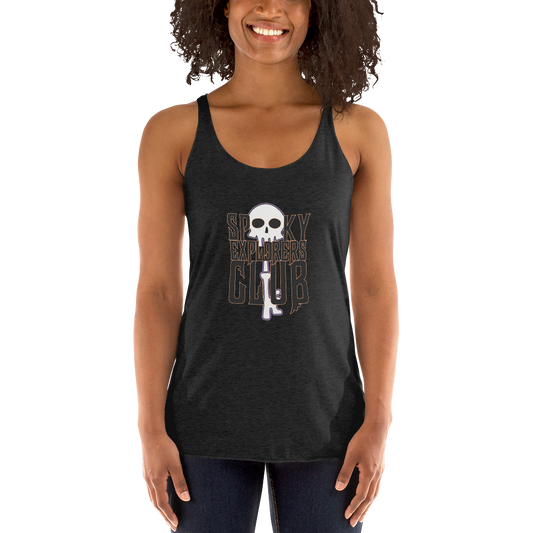Spooky Explorers Club Logo Women's Racerback Tank
