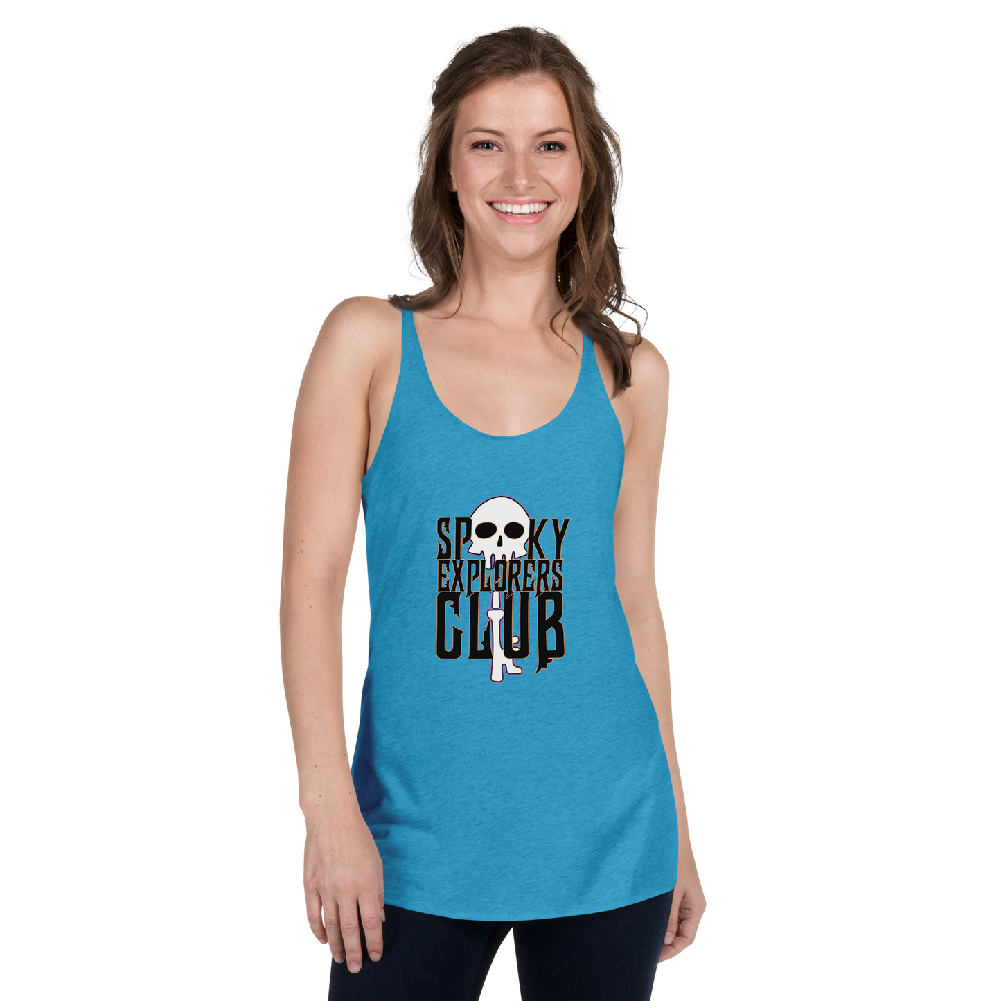 Spooky Explorers Club Logo Women's Racerback Tank