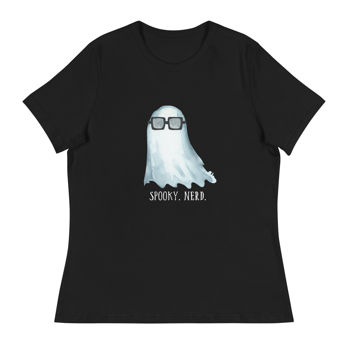 Spooky Nerd Women's Relaxed T-Shirt (white text)