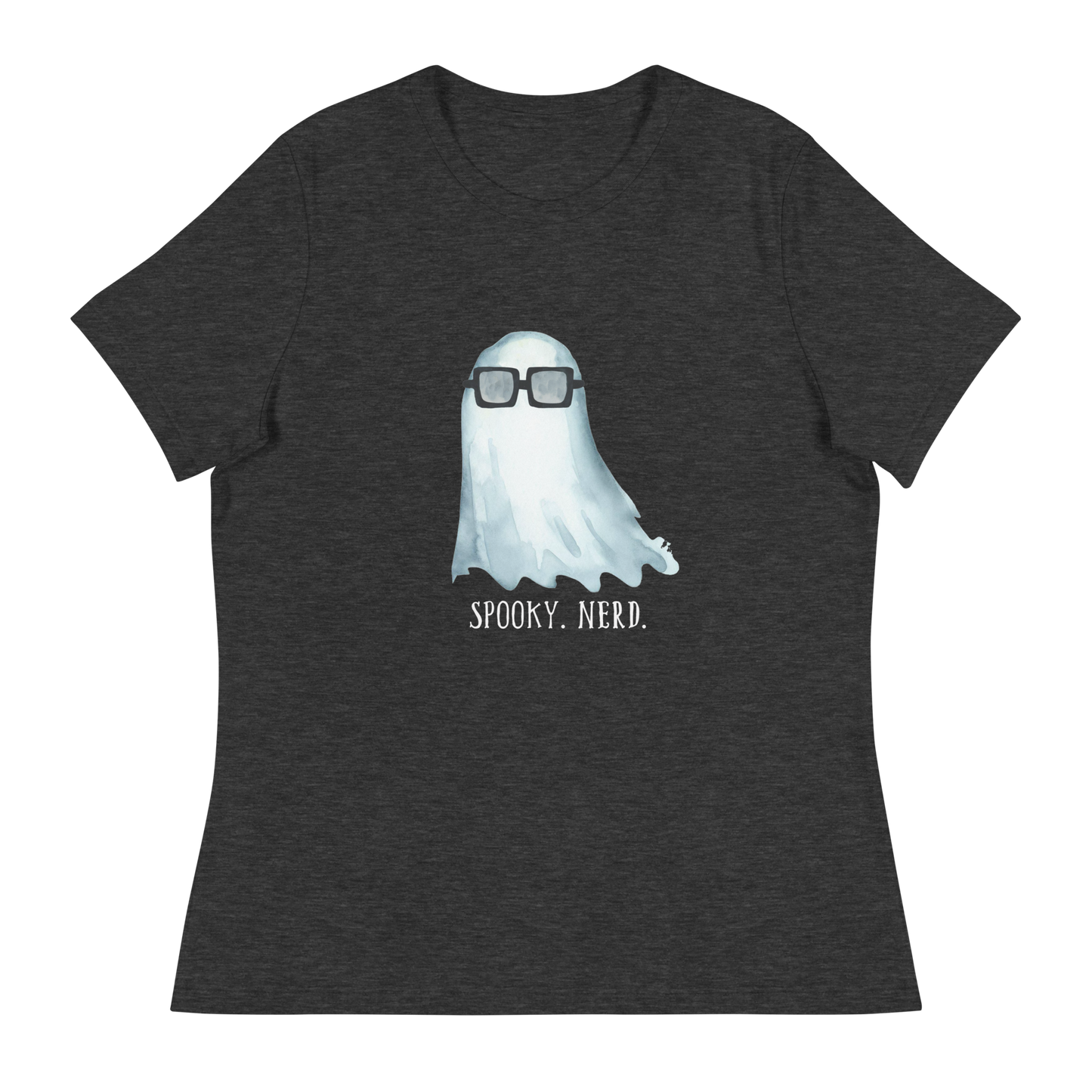 Spooky Nerd Women's Relaxed T-Shirt (white text)