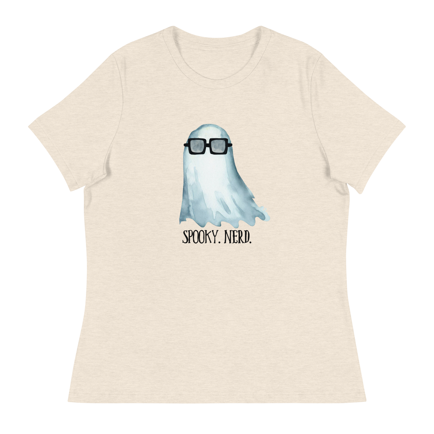 Spooky Nerd Women's Relaxed T-Shirt (black text)