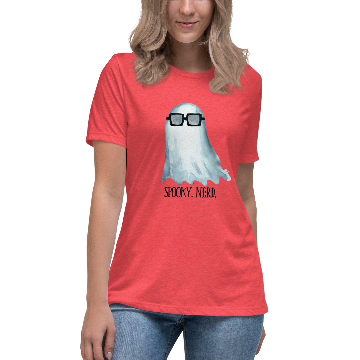 Spooky Nerd Women's Relaxed T-Shirt (black text)