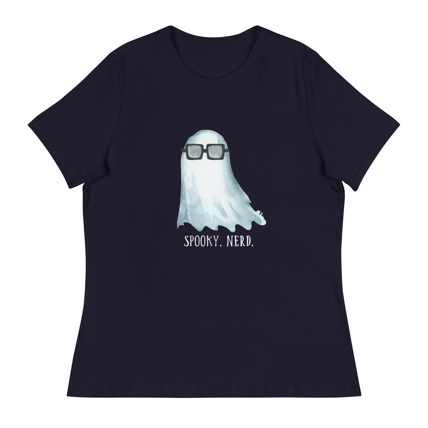 Spooky Nerd Women's Relaxed T-Shirt (white text)