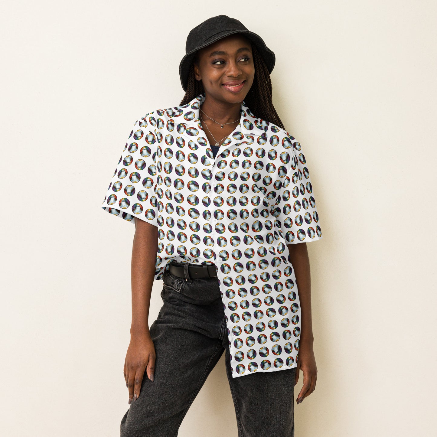Spooky Pride Unisex Aloha Shirt