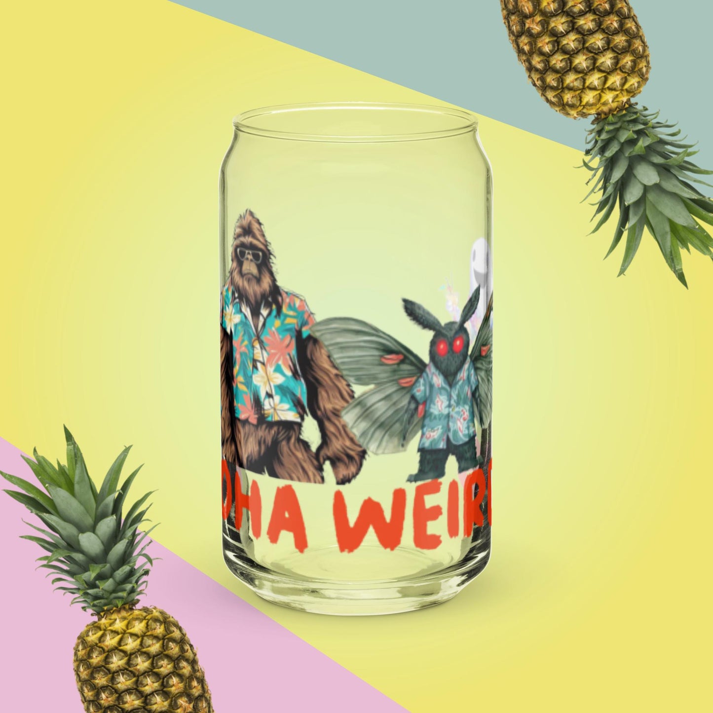 Aloha Weirdos Can-shaped glass