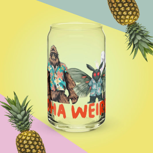 Aloha Weirdos Can-shaped glass