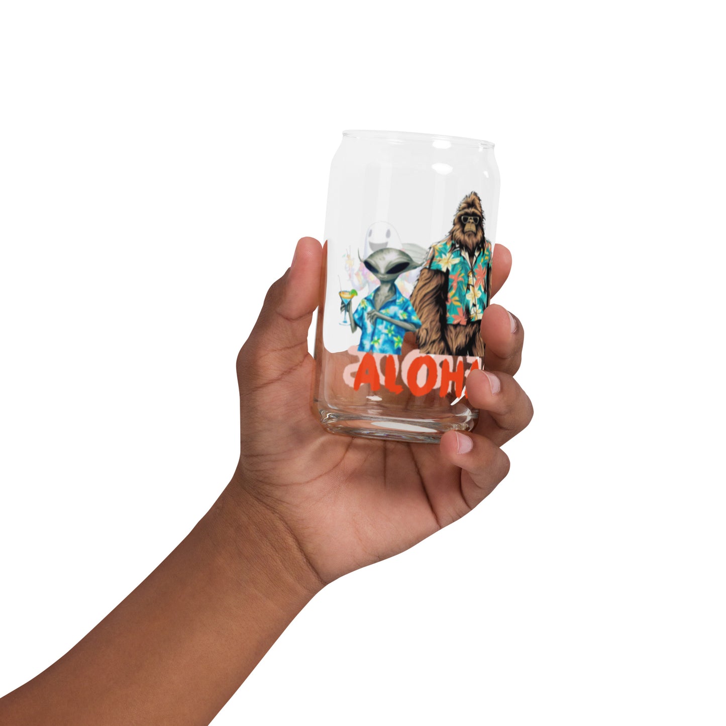 Aloha Weirdos Can-shaped glass