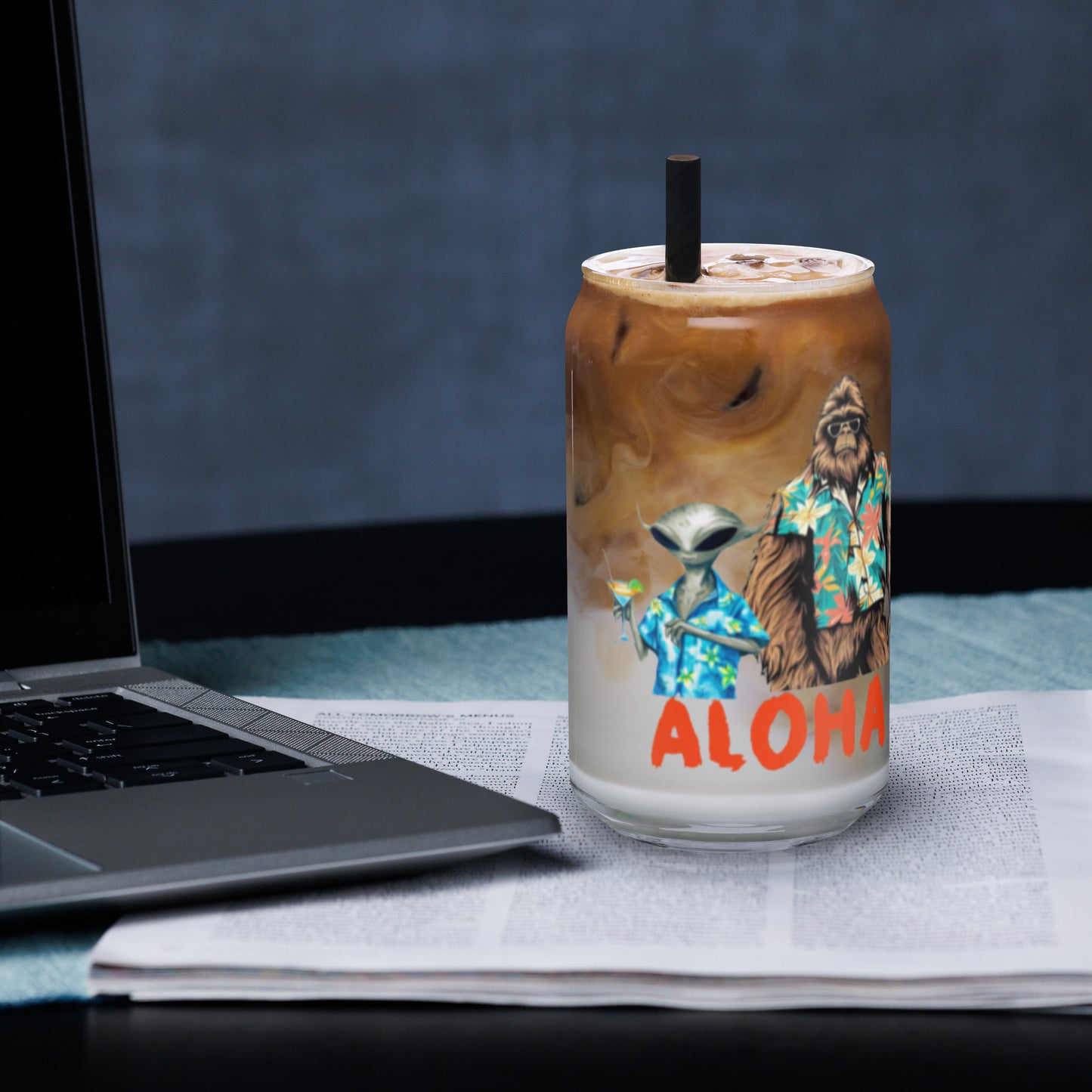 Aloha Weirdos Can-shaped glass