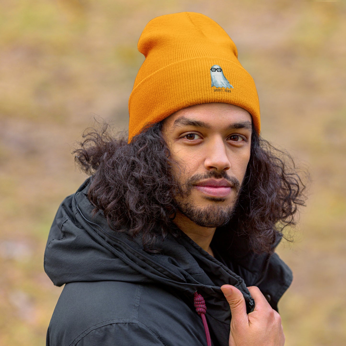 Spooky Nerd Cuffed Beanie