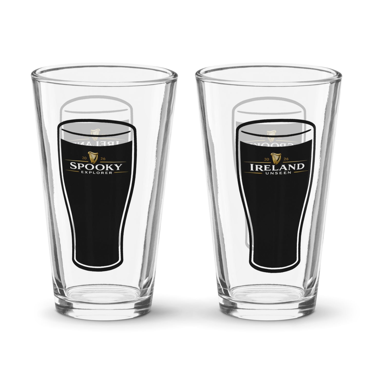 Ireland Unseen two-sided pint glass