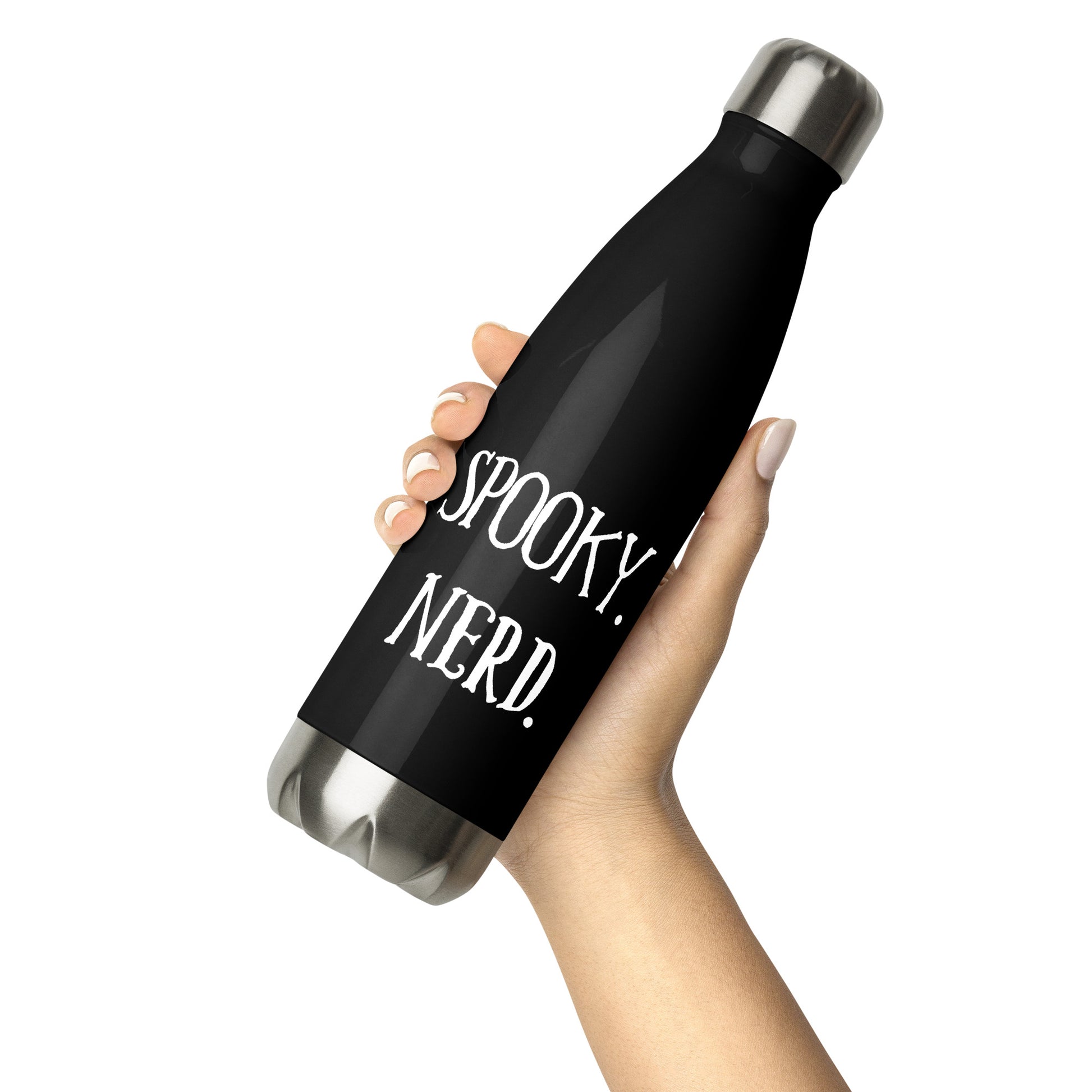 Spooky Nerd Black Stainless Steel Water Bottle – Aaron Sagers