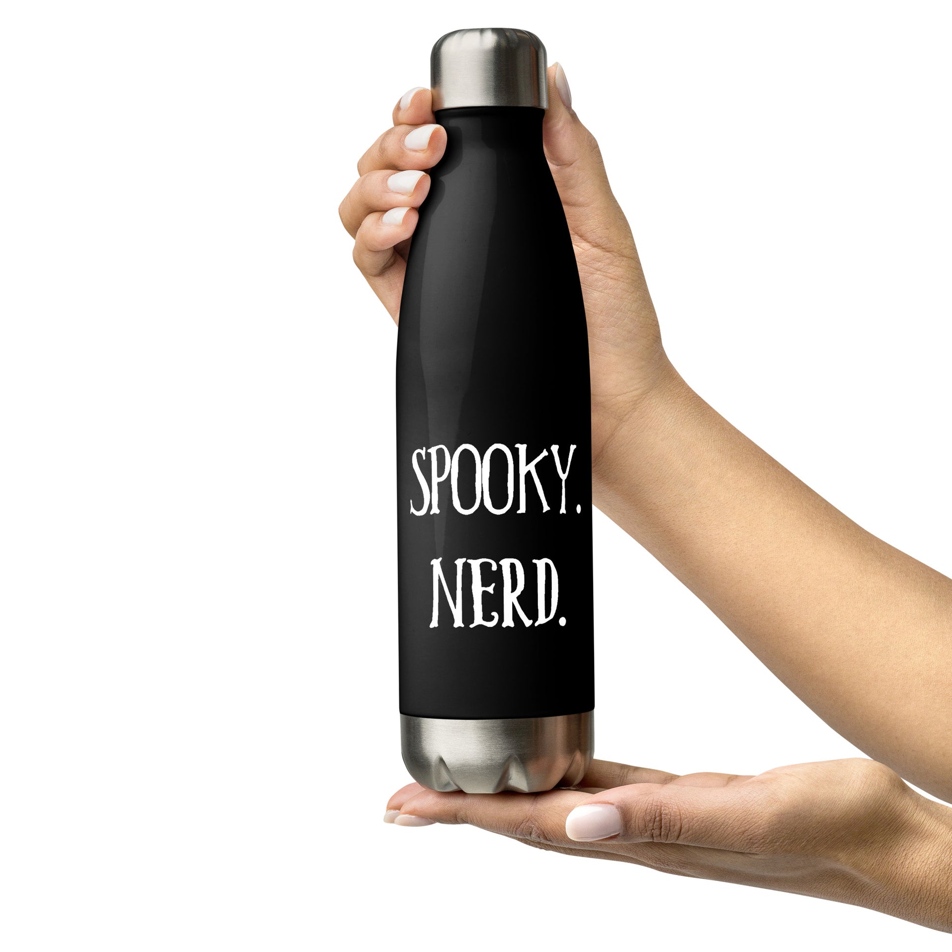Spooky Nerd Black Stainless Steel Water Bottle – Aaron Sagers
