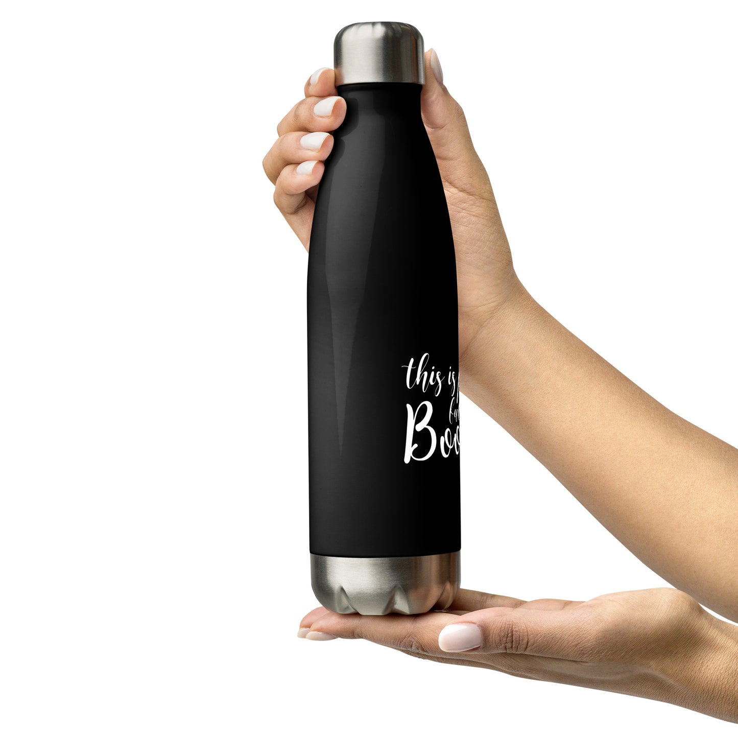 This Is Probably Full of Boos Black Stainless Steel Water Bottle