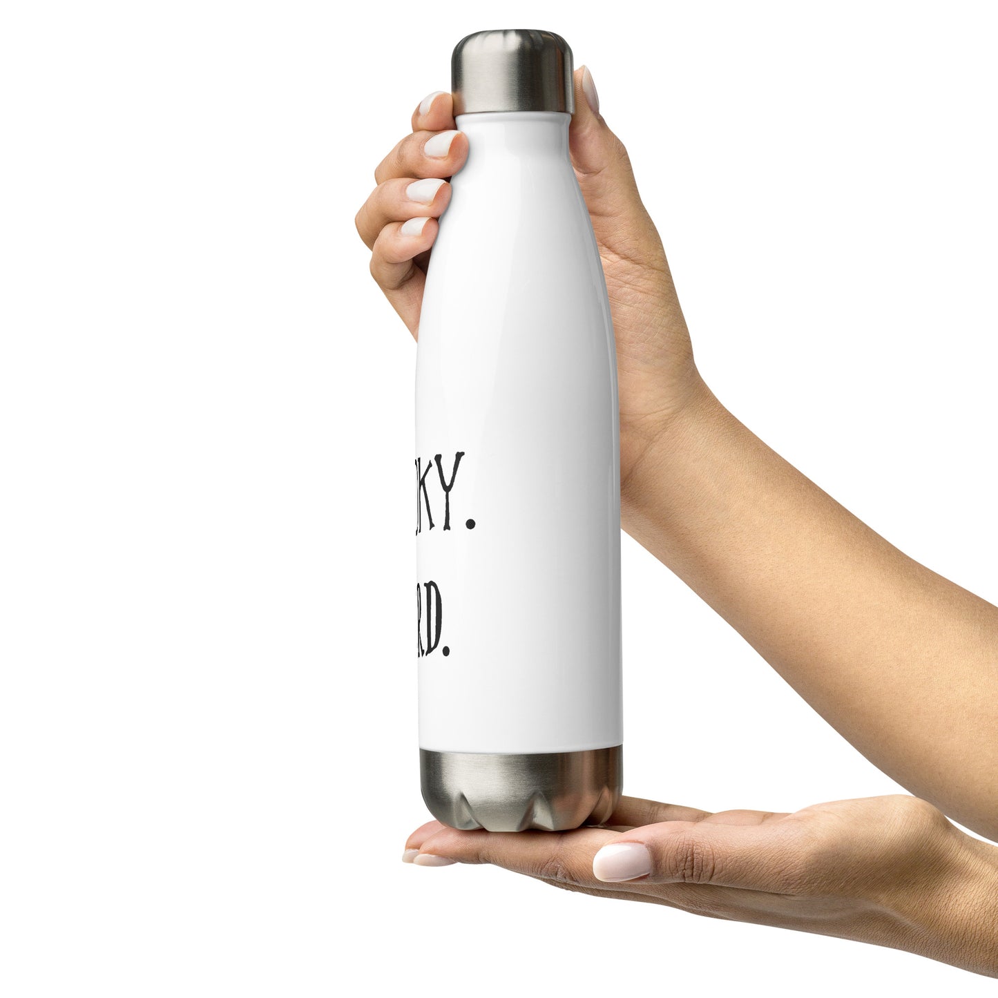 Spooky Nerd White Stainless Steel Water Bottle