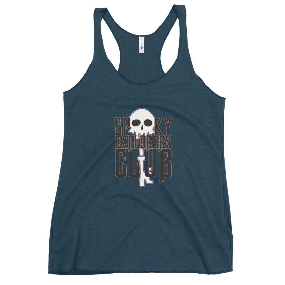 Spooky Explorers Club Logo Women's Racerback Tank