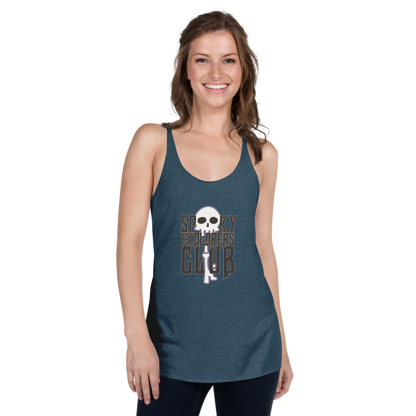 Spooky Explorers Club Logo Women's Racerback Tank