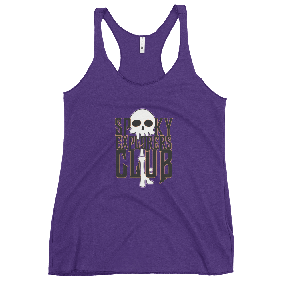 Spooky Explorers Club Logo Women's Racerback Tank