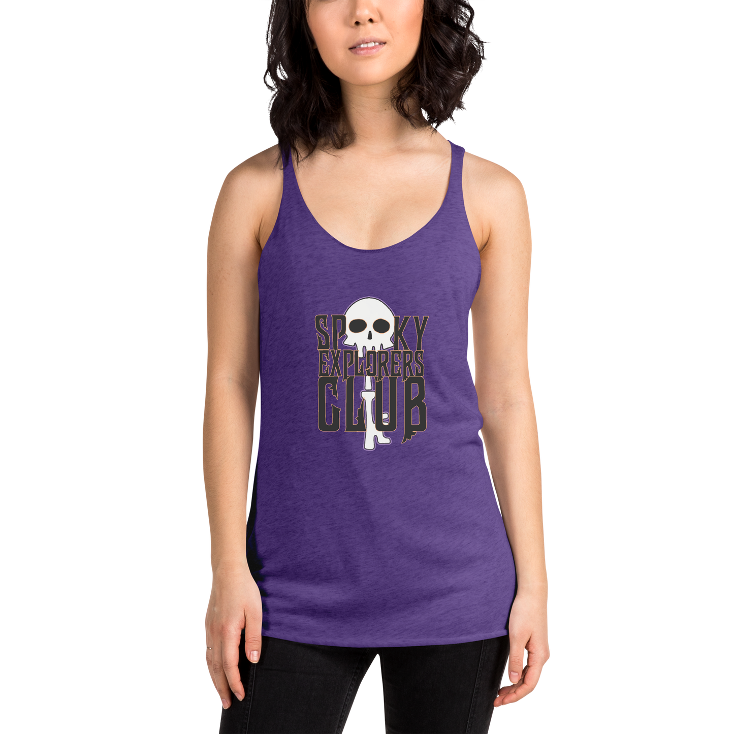 Spooky Explorers Club Logo Women's Racerback Tank