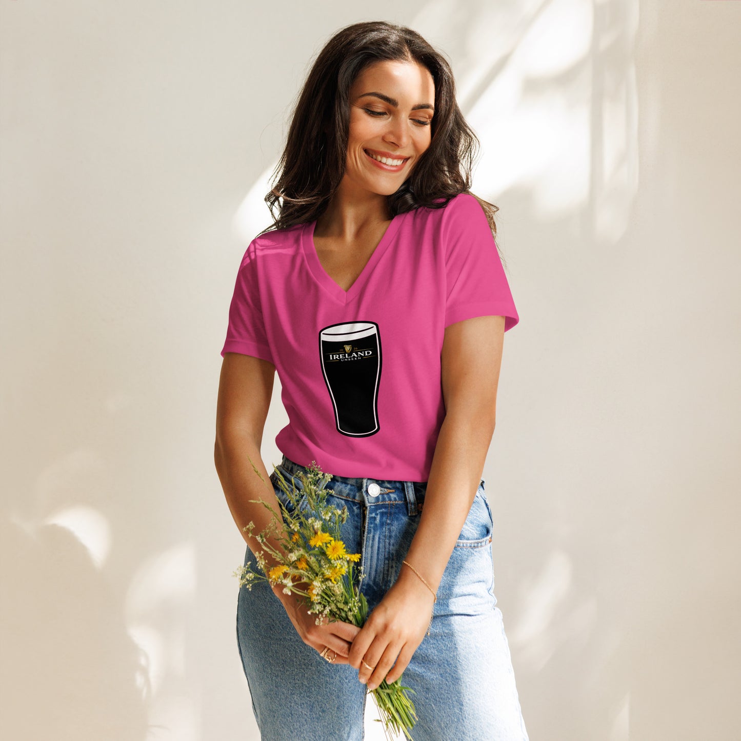 Ireland Unseen women’s relaxed v-neck t-shirt