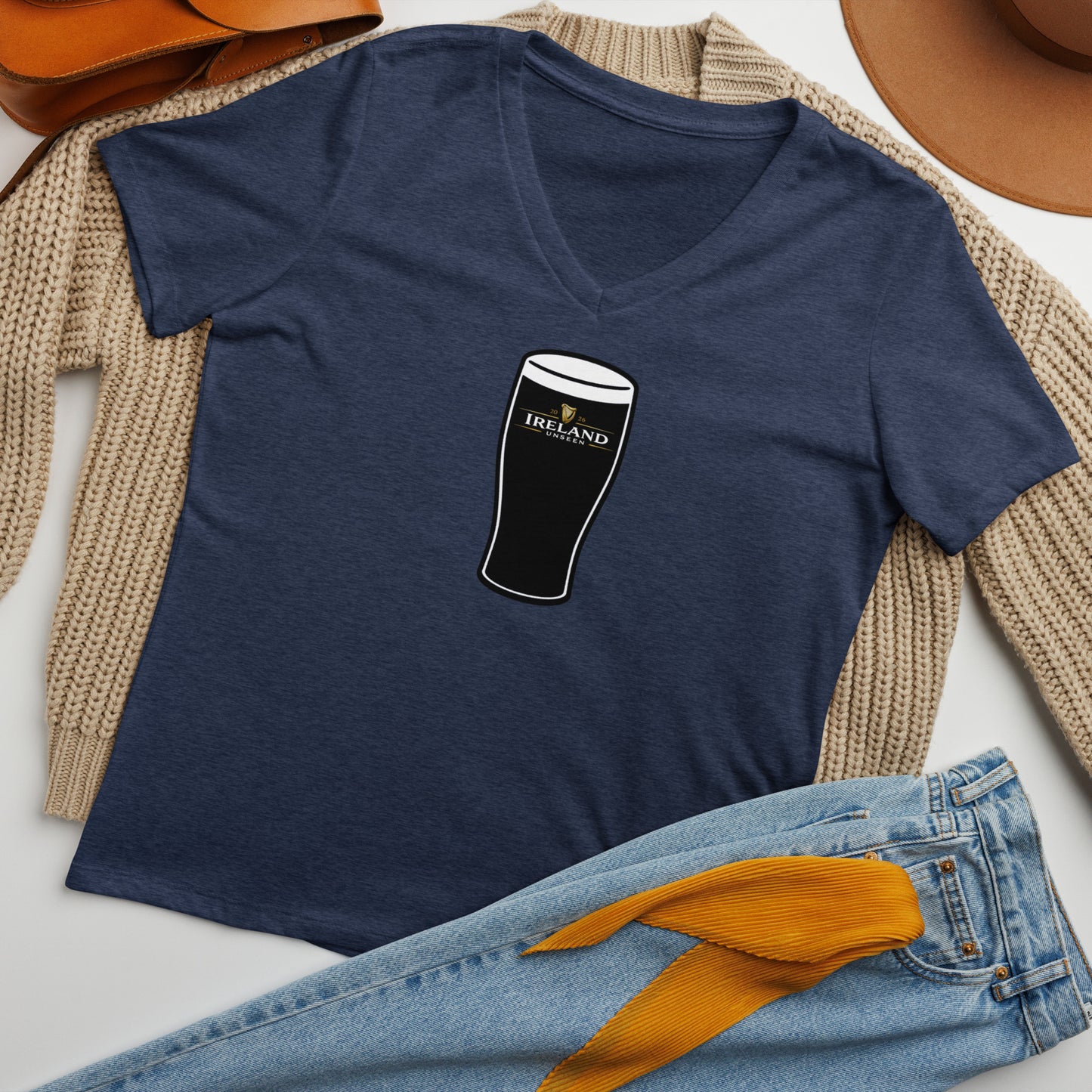 Ireland Unseen women’s relaxed v-neck t-shirt