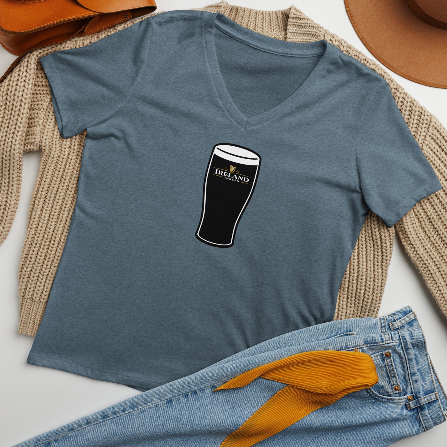 Ireland Unseen women’s relaxed v-neck t-shirt