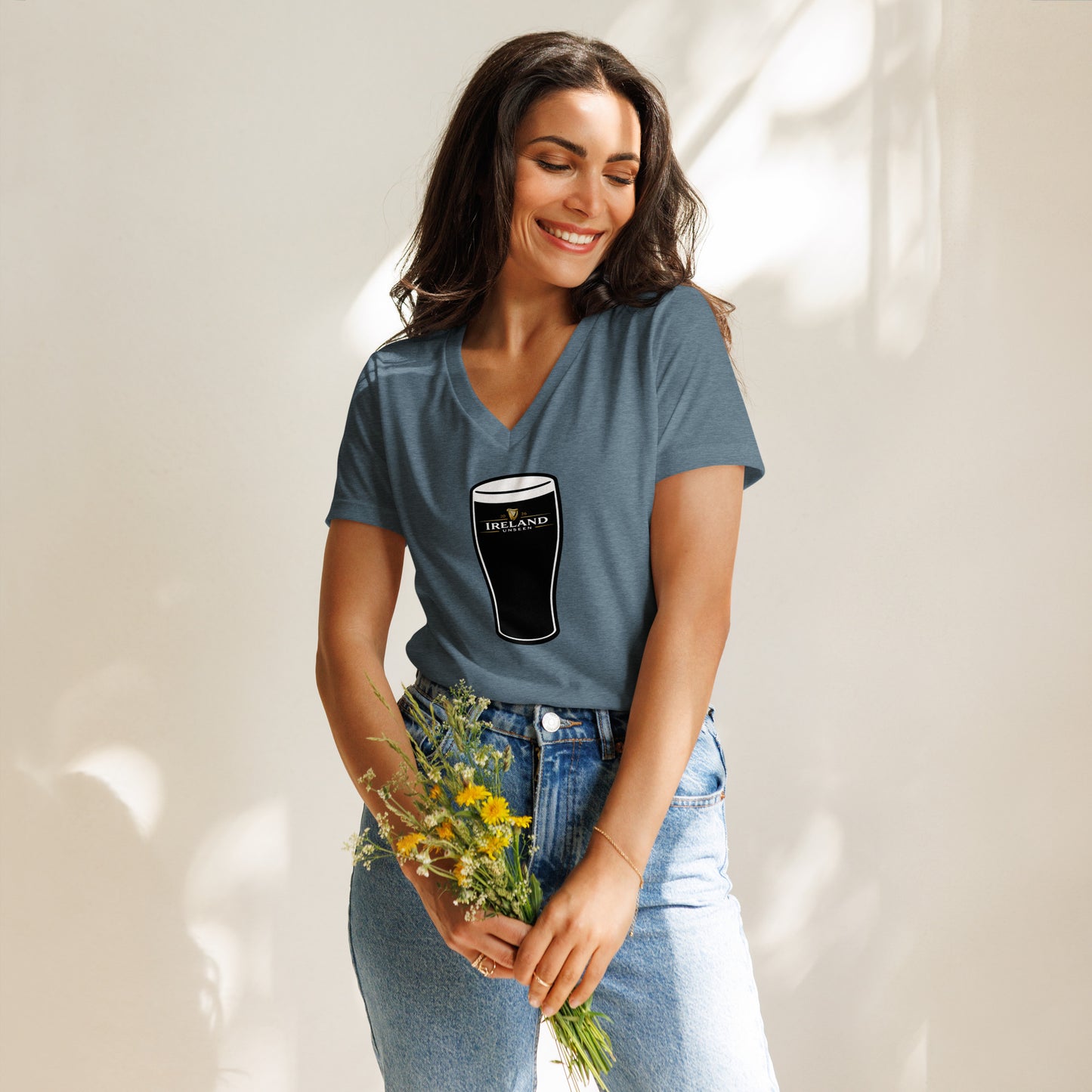 Ireland Unseen women’s relaxed v-neck t-shirt
