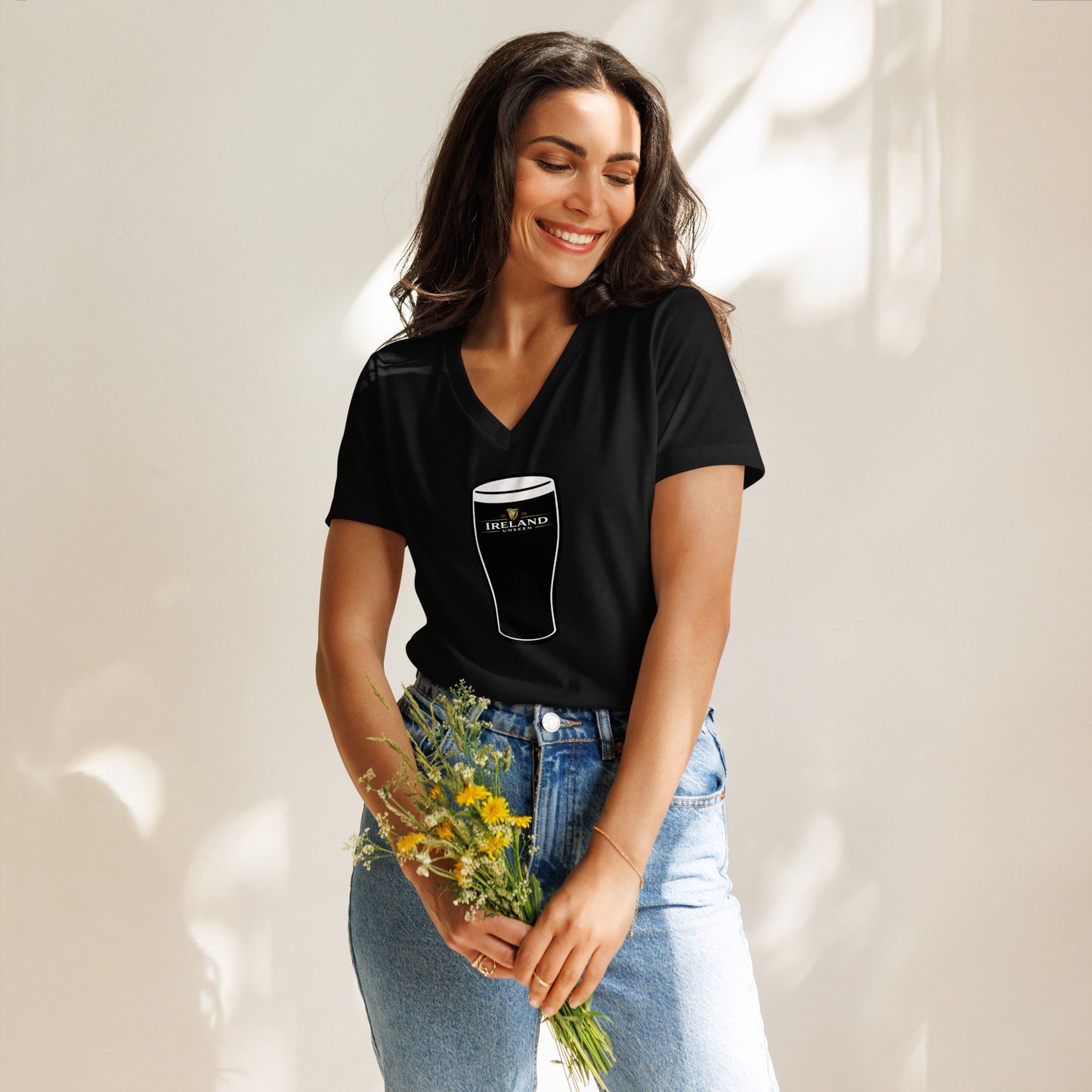 Ireland Unseen women’s relaxed v-neck t-shirt